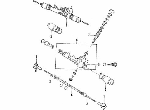 2001 Chevrolet Prizm P/S Pump & Hoses, Steering Gear & Linkage Gasket Kit, P/S Pump Diagram for 94858658