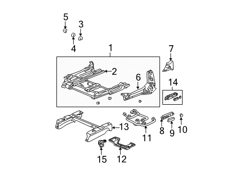 2004 Honda Odyssey Power Seats Switch Assembly, Driver Side Power Seat (Light Quartz Gray) Diagram for 35955-S0X-A51ZB