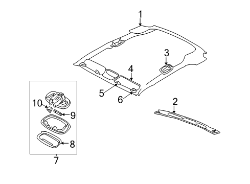 2006 Jeep Liberty Interior Trim - Roof Switch-SUNROOF Diagram for 1BN48BD1AA