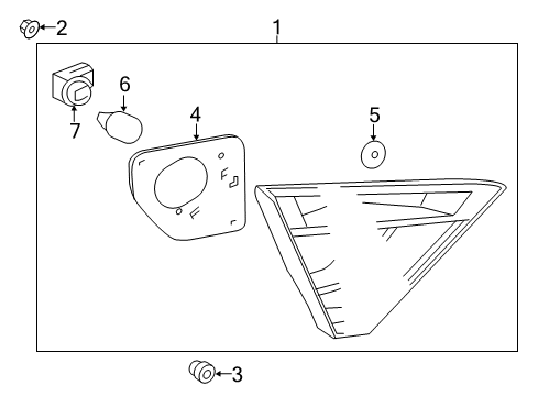 2015 Toyota Camry Bulbs Back Up Lamp Assembly Protector Diagram for 81558-06410