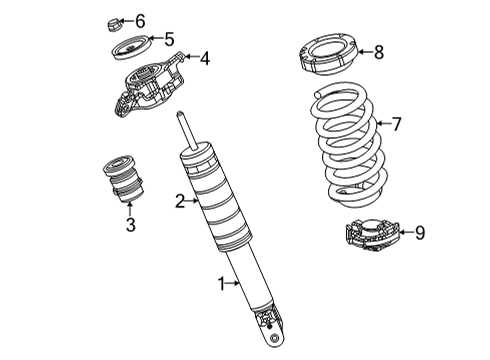 2021 Jeep Grand Cherokee L Shocks & Components - Rear Spring-Rear Coil Diagram for 68375303AB