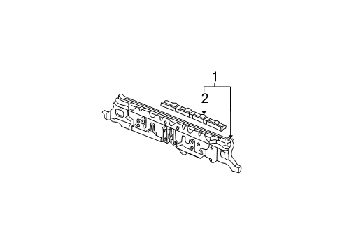 2004 Honda CR-V Rear Body Stiffener, RR. Bumper Face Diagram for 66118-S2X-300ZZ