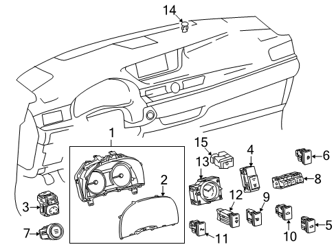 2016 Lexus ES350 Switches Engine Control Computer Diagram for 89661-0E051