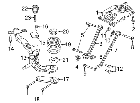 2016 Ram ProMaster City Rear Suspension Components, Stabilizer Bar Link-Suspension Diagram for 68263218AA
