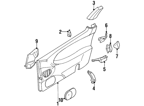 1992 Nissan 300ZX Interior Trim - Door Grille-Speaker Diagram for 28176-30P00