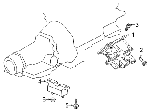 2020 GMC Sierra 3500 HD Engine & Trans Mounting Motor Mount Bolt Diagram for 11602311