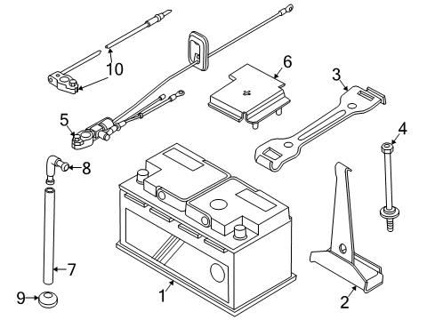 2006 BMW X3 Battery Plus Pole Battery Cable Diagram for 61123413402