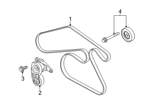 2012 Chevrolet Captiva Sport Belts & Pulleys Serpentine Belt Diagram for 12653318