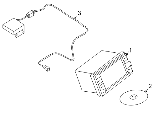 2008 Nissan Altima Navigation System Antenna Assy-Gps Diagram for 25975-JA000