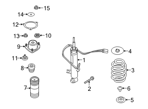 2012 BMW X6 Shocks & Components - Rear Spring Pad Diagram for 33536857004