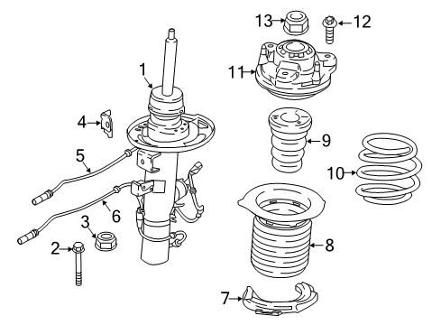 2019 BMW X3 Struts & Components - Front FRONT COIL SPRING Diagram for 31336884937