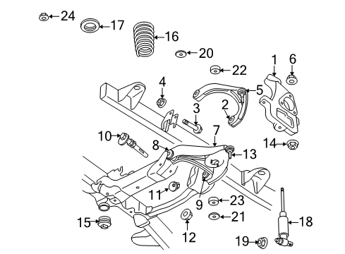 2010 Dodge Ram 3500 Front Suspension Components, Lower Control Arm, Upper Control Arm, Stabilizer Bar Front Coil Spring Diagram for 52113936AA