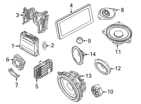 2019 BMW i3s Sound System WOOFER Diagram for 65138715684