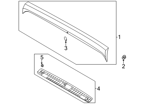 2020 Kia Soul Bulbs Cover-HMSL MTG Hole Diagram for 92750K0000