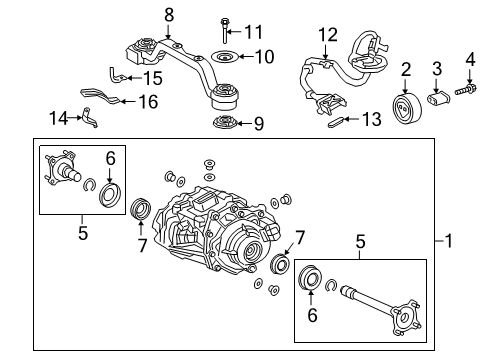 2021 Lexus UX250h Axle & Differential - Rear Cover Dust Diagram for 41336-47020