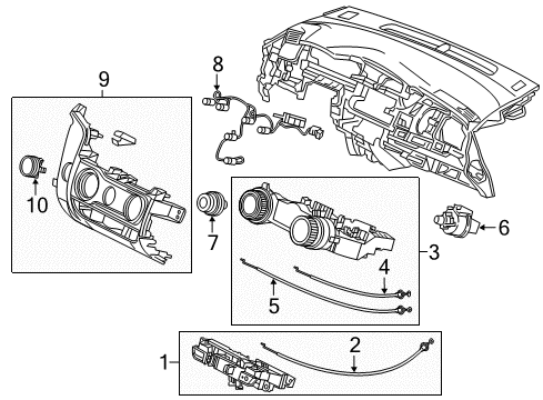 2015 Honda Fit Cluster & Switches, Instrument Panel Harness Assy., Socket Diagram for 79590-T5R-A01