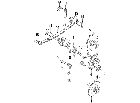 1986 Jeep CJ7 Hydraulic System Link, Stabilizer Bar Diagram for J5364121