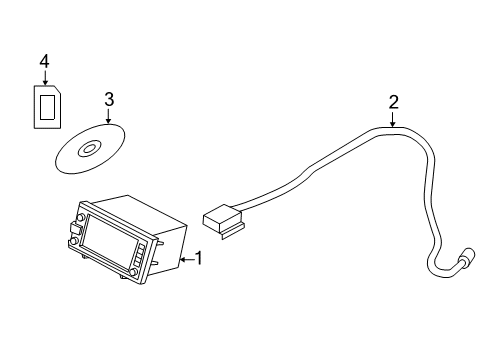 2013 Nissan Versa Navigation System Antenna Assy-Gps Diagram for 25975-1HA0C