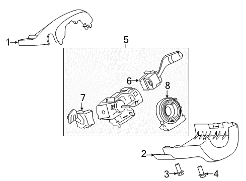 2019 Ford EcoSport Switches Lower Shroud Screw Diagram for -W506962-S450B