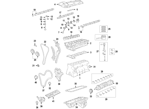 2015 BMW X1 Engine Parts, Mounts, Cylinder Head & Valves, Camshaft & Timing, Variable Valve Timing, Oil Pan, Oil Pump, Balance Shafts, Crankshaft & Bearings, Pistons, Rings & Bearings Set Connecting Rod Diagram for 11247624615