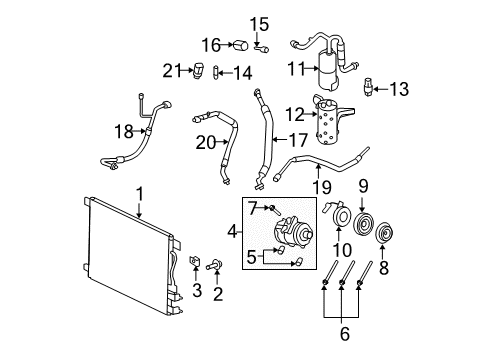 2008 Ford F-250 Super Duty Switches & Sensors Connector Tube Diagram for 7C3Z-19E631-C