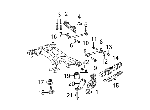 2008 Dodge Avenger Rear Suspension Components, Lower Control Arm, Stabilizer Bar Cover-Control Arm Diagram for 4743919AC