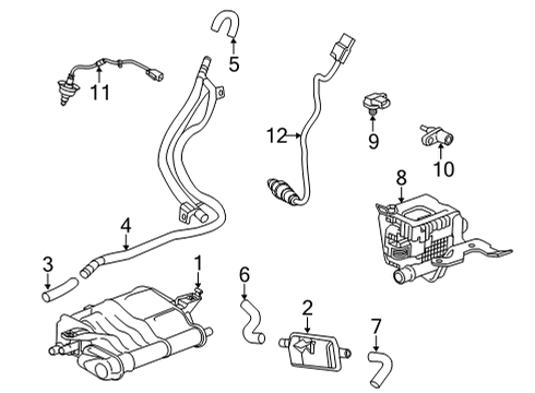 2021 Honda CR-V Emission Components Tube A, Drain Diagram for 17372-TLA-A00