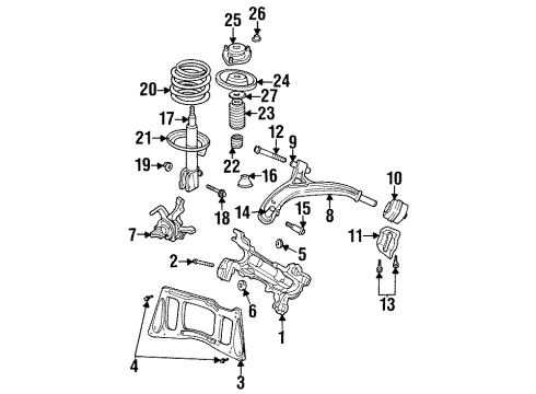 2000 Chrysler Town & Country Front Suspension Components, Lower Control Arm, Stabilizer Bar BUSHING-Pivot Diagram for 4684120