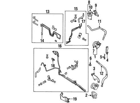 1995 Nissan Maxima Powertrain Control Power Steering Pressure Hose Assembly Diagram for 49720-40U10