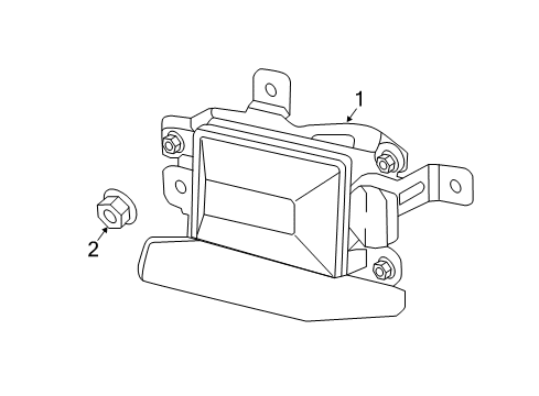 2018 Genesis G80 Lane Departure Warning Unit Assembly-Bsd, RH Diagram for 95821-B1500