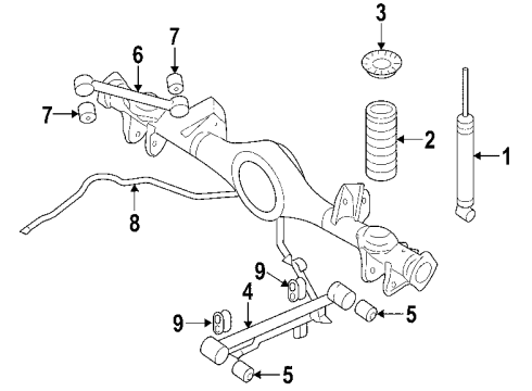 1985 Nissan 200SX Rear Suspension Components, Axle Housing, Lower Control Arm, Stabilizer Bar STABILIZER BUSHING Diagram for 56315-N8200