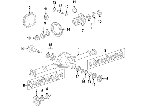 2012 Ford F-150 Rear Axle, Differential, Propeller Shaft Drive Shaft Diagram for DL3Z-4R602-AJ