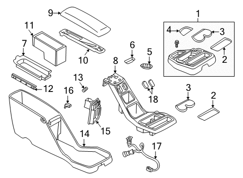 2002 Dodge Durango Center Console Switch-Heated Seat Diagram for 56045098AA