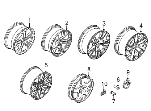 2021 BMW X5 Wheels Disk Wheel, Light Alloy, In Diagram for 36116883761
