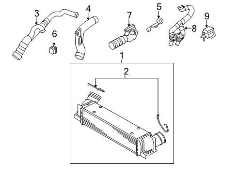 2011 BMW X6 Intercooler Changeover Valve Diagram for 13637591625