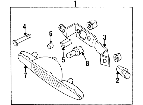 1998 Oldsmobile Aurora Fog Lamps Lamp Asm-Front Fog Diagram for 5977977