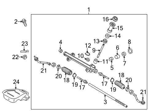 2013 Kia Optima Steering Gear & Linkage Packing-Dust Diagram for 565172T000