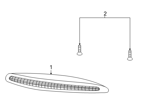 2005 Ford Thunderbird High Mount Lamps High Mount Lamp Diagram for 1W6Z-13A613-AA