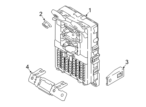 2022 Hyundai Accent Fuse & Relay Bracket-Wiring Mounting Diagram for 91931-J0101
