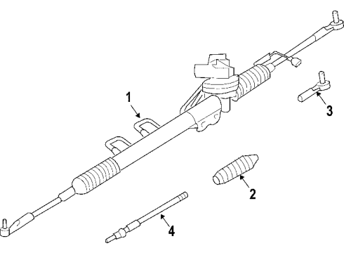 2008 Nissan Titan P/S Pump & Hoses, Steering Gear & Linkage Hose - Return, Power Steering Diagram for 49725-9FD0B