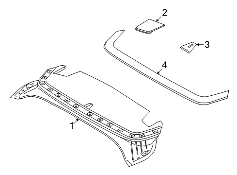 2012 BMW Z4 Stowage Compartment Strip Diagram for 54377224676