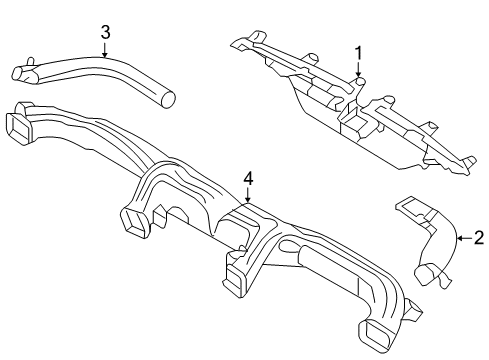 2015 Hyundai Genesis Coupe Ducts Hose Assembly-Side Defroster, RH Diagram for 97390-2M500