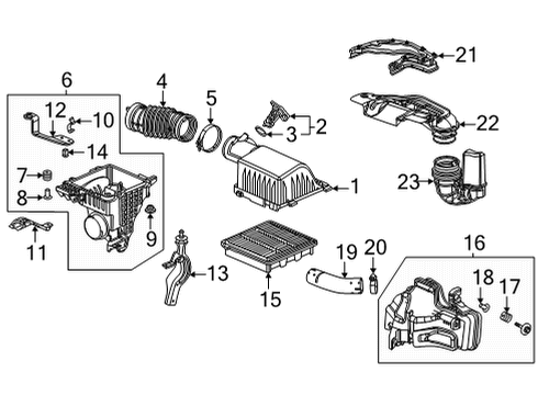 2022 Honda Civic Air Intake RUBBER, HOOD SEAL Diagram for 17255-64A-A01