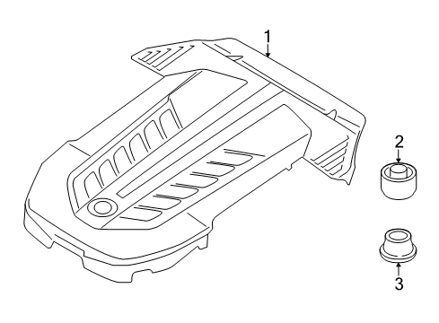 2015 BMW 760Li Engine Appearance Cover Ball Pin Diagram for 13717507180