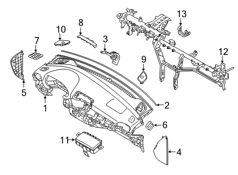 2020 Hyundai Elantra GT Cluster & Switches, Instrument Panel Grille Assembly-Front Speaker, RH Diagram for 84726-G3000-TRY