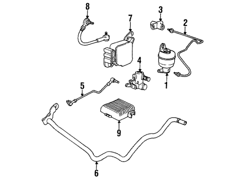 1991 BMW 525i Auto Leveling Components Control Unit Diagram for 37141133481