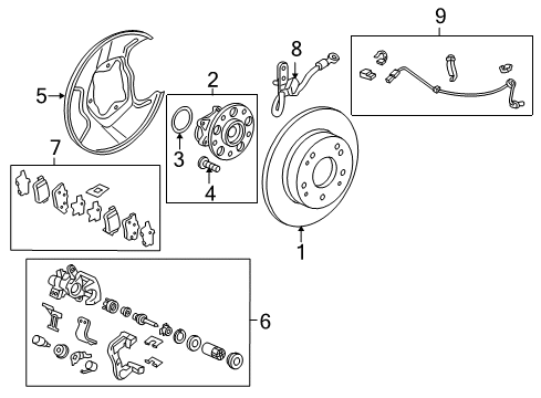 2008 Honda Civic Brake Components RR. Brake Rotor Set (Mugen) Diagram for 43250-XVJ-000