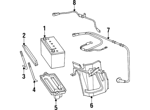 1998 Acura TL Battery Cable Assembly, Ground Diagram for 32600-SW5-A01