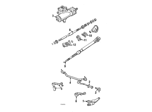 1986 BMW L7 Steering Column & Wheel, Steering Gear & Linkage Ball Joint Diagram for 32211114843
