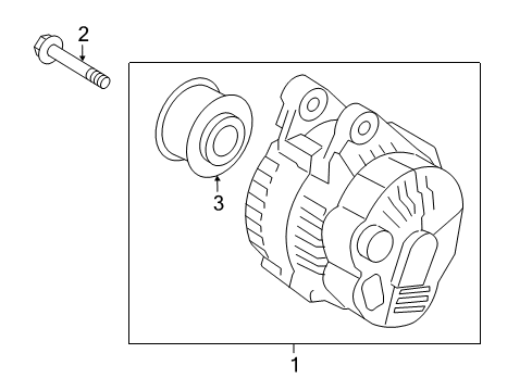 2014 Hyundai Tucson Alternator Alternator Assembly Diagram for 37300-2G750